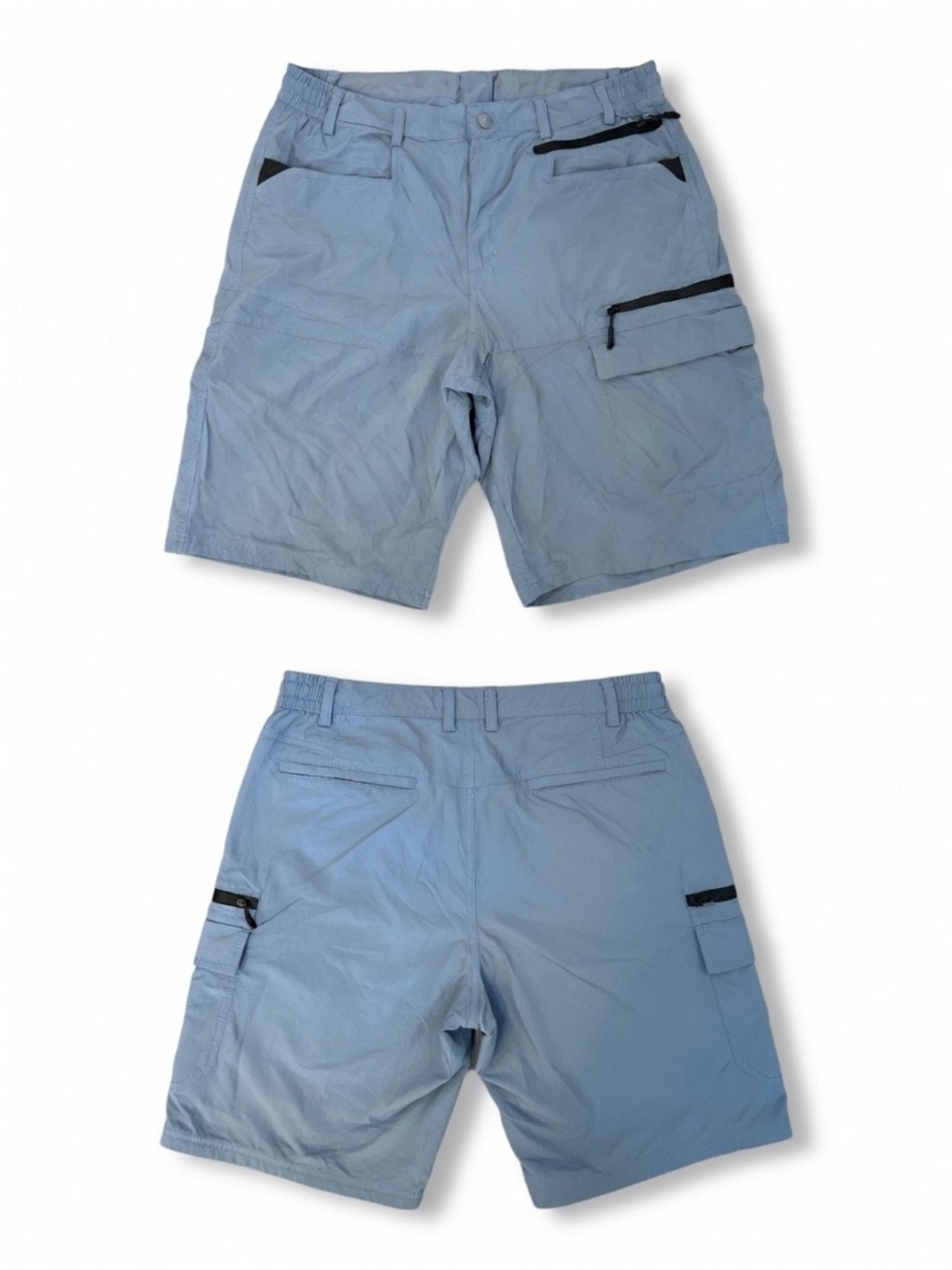 Nylon Spandex Athletic Light Blue Men's 36w Performance Cargo Shorts